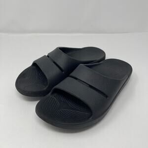 OOFOS Black OOAHH Slide Sandals (Size 7 Womens)